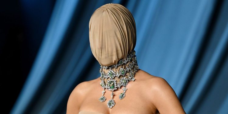 Kim Kardashian Masks up in Margiela for the 2025 Academy Museum Gala