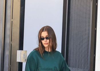 Hailey Bieber’s Slogan Sweater Makes a Simple (But Celebrity-Backed) Statement