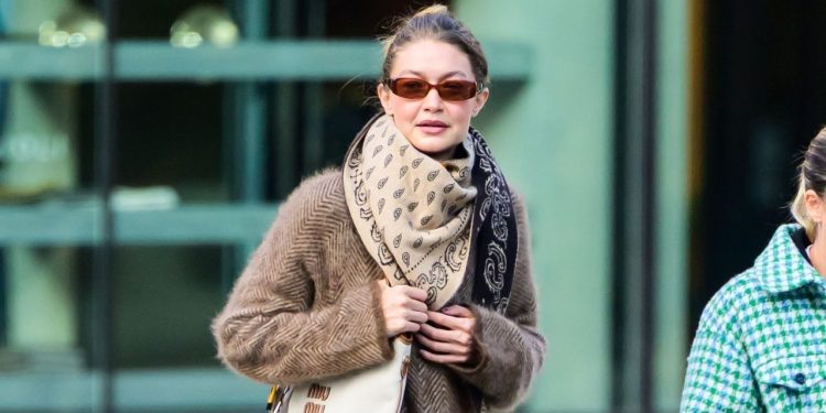 Gigi Hadid Is Serving Supermodel Teddy Bear in Monochromatic Layers